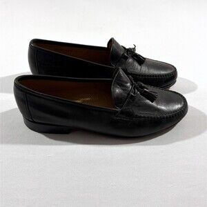 Allen Edmonds Urbino Tassel Loafers Shoes Black Leather Sz 11.5 EEE Made Italy